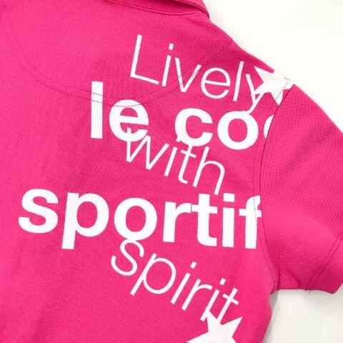 【1円】LE COQ GOLF ルコックゴルフ 半袖ポロシャツ ピンク系 S [240001865301] レディースの画像5