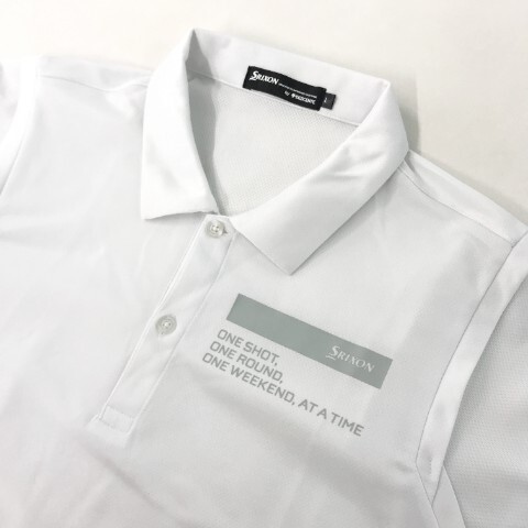【1円】SRIXON スリクソン by DESCENTE 2021年モデル 半袖ポロシャツ ホワイト系 L [240001868151] メンズ_画像3