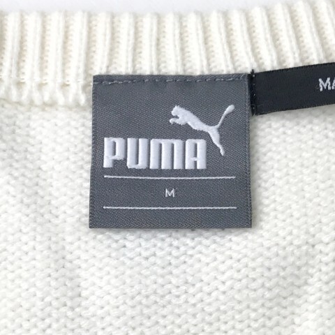 PUMA GOLF プーマゴルフ ウール混 ニットセーター ホワイト系 M [240001821671] ゴルフウェア レディース_画像4