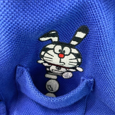 【1円】JACK BUNNY ジャックバニー ドラえもん刺繍 半袖ポロシャツ ブルー系 0 [240003000491] レディース_画像4