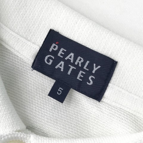 【1円】PEARLY GATES パーリーゲイツ 半袖ポロシャツ ホワイト系 5 [240101052093] メンズの画像5