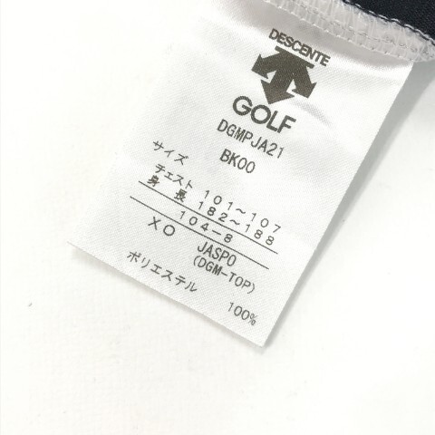 【1円】DESCENTE GOLF デサントゴルフ DGMPJA21 切替 半袖ポロシャツ ブラック系 XO [240101080554] メンズ_画像5