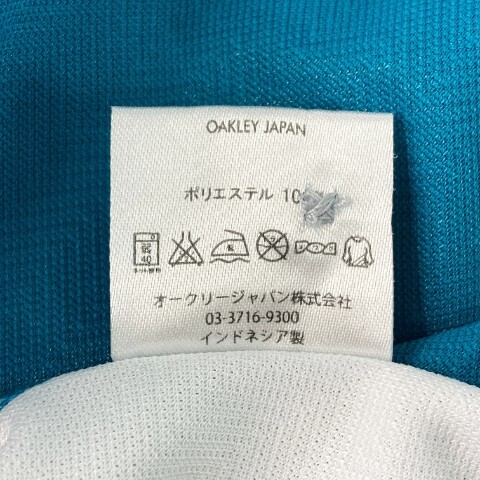 【1円】OAKLEY オークリー 半袖ポロシャツ 総柄 ブルー系 XL [240101090164] メンズの画像6