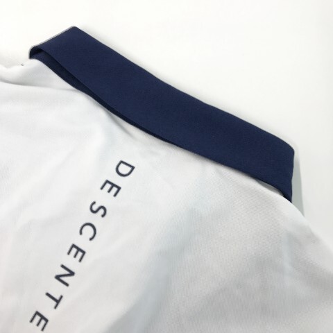【1円】DESCENTE GOLF デサントゴルフ DGMRJA25 2021年モデル 半袖ポロシャツ ネイビー系 O [240101092133] メンズの画像4