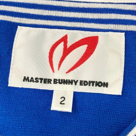 【1円】MASTER BUNNY EDITION マスターバニーエディション 半袖ポロシャツ スキッパー ボーダー柄 ブルー系 2 [240101101199]_画像7