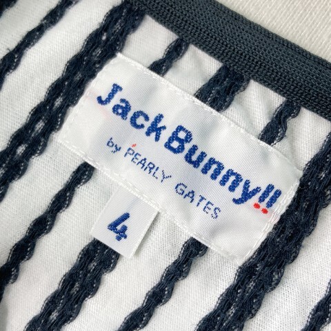 【1円】JACK BUNNY ジャックバニー 半袖ポロシャツ ストライプ柄 ホワイト系 4 [240101102191] メンズの画像5