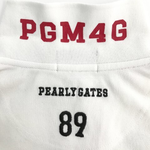 PEARLY GATES パーリーゲイツ 半袖ポロシャツ ワッペン ホワイト系 0 [240001821768] ゴルフウェア レディース_画像4