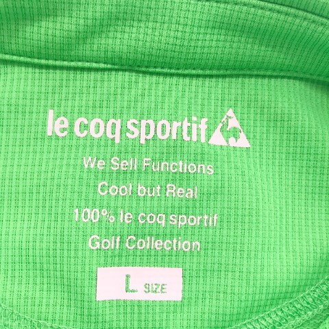 【1円】LE COQ GOLF ルコックゴルフ 半袖ポロシャツ ワッペン 刺繍 グリーン系 L [240001880748] レディースの画像4