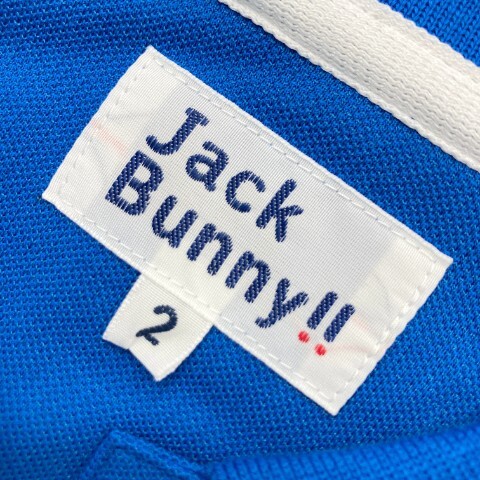 【1円】JACK BUNNY ジャックバニー 半袖ポロシャツ ビッグプリント ブルー系 2 [240001991312] レディースの画像6