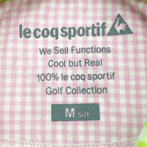 【1円】LE COQ GOLF ルコックゴルフ 半袖ポロシャツ ギンガムチェック 総柄 グリーン系 M [240101000764] レディースの画像5