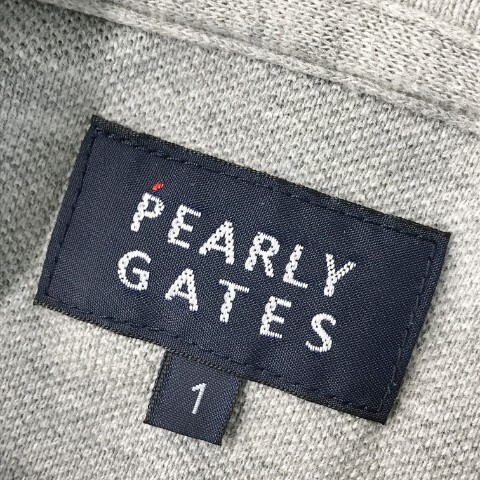 【1円】PEARLY GATES パーリーゲイツ 30周年 半袖ポロシャツ ロゴ ワッペン グレー系 1 [240101056645] レディースの画像7