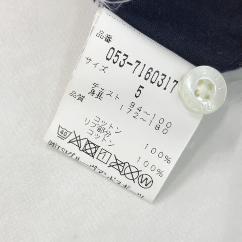 【1円】PEARLY GATES パーリーゲイツ 半袖ポロシャツ ネイビー系 5 [240101058015] メンズの画像6