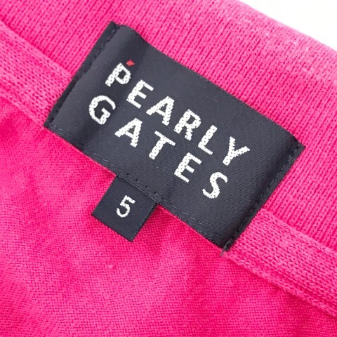 【1円】PEARLY GATES パーリーゲイツ 半袖ポロシャツ ネイビー系 5 [240101058015] メンズ_画像5