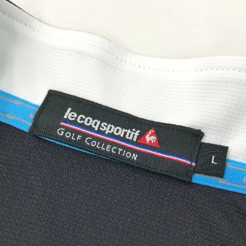 【1円】LE COQ GOLF ルコックゴルフ QG2632 ハーフジップ 半袖Tシャツ ロゴ刺繍 ブラック系 L [240101059221] メンズの画像5