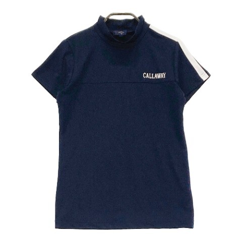 【1円】CALLAWAY キャロウェイ 2023年 半袖ハイネックインナーTシャツ ネイビー系 M [240101061341] レディースの画像1