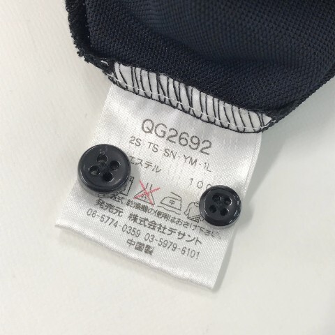 【1円】LE COQ GOLF ルコックゴルフ 半袖ポロシャツ ボタンダウン ブラック系 L [240101063502] メンズの画像6