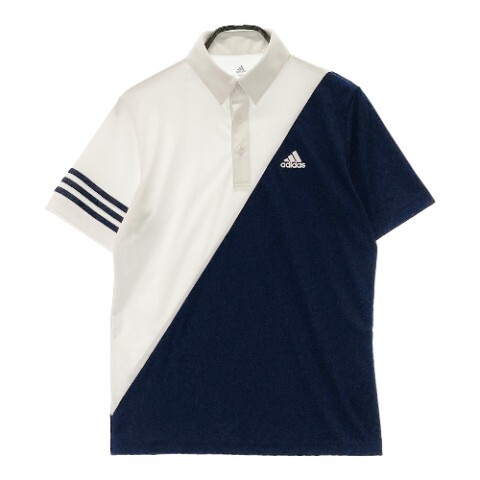 【1円】ADIDAS GOLF アディダスゴルフ 半袖ポロシャツ バイカラー ホワイト系 M [240101065311] メンズの画像1