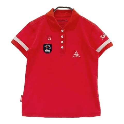 【1円】LE COQ GOLF ルコックゴルフ 半袖ポロシャツ レッド系 S [240101065570] レディースの画像1