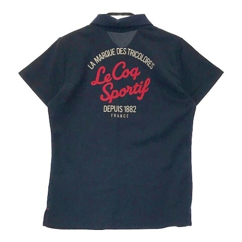 【1円】LE COQ GOLF ルコックゴルフ 2021年モデル 半袖ポロシャツ ネイビー系 M [240101071577] レディースの画像2