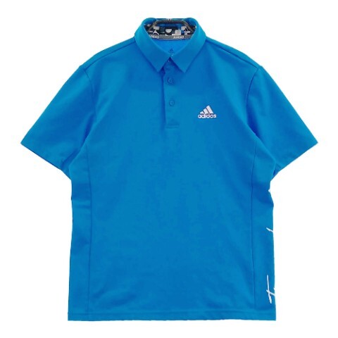 【1円】ADIDAS GOLF アディダスゴルフ 2022年モデル 半袖ポロシャツ ブルー系 M [240101071935] メンズの画像1