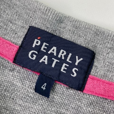 【1円】PEARLY GATES パーリーゲイツ 053-160412 半袖ポロシャツ ボーダー柄 グレー系 4 [240101079673] メンズの画像6