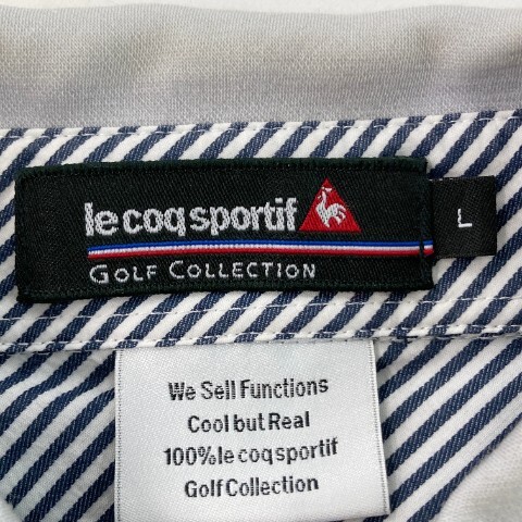 【1円】LE COQ GOLF ルコックゴルフ 半袖ポロシャツ グレー系 L [240101079952] メンズの画像3