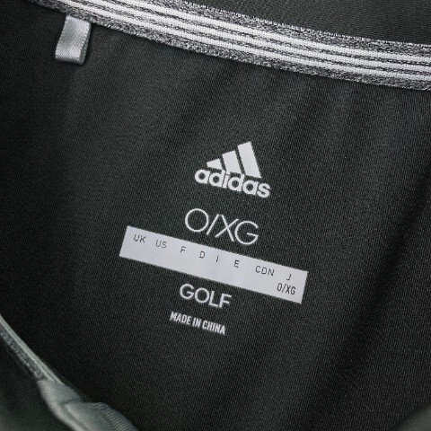 【1円】ADIDAS GOLF アディダスゴルフ D96145 半袖ポロシャツ ボーダー柄 グレー系 O [240101082028] メンズの画像4