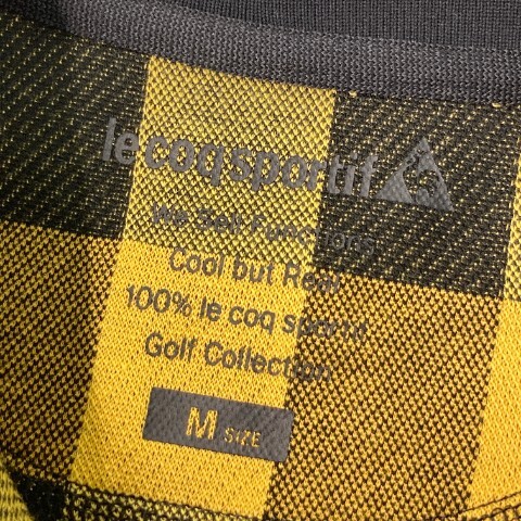 【1円】LE COQ GOLF ルコックゴルフ 半袖 ポロシャツ チェック柄 イエロー系 M [240101086658] レディースの画像8