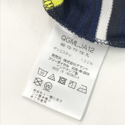 【1円】LE COQ GOLF ルコックゴルフ 半袖ポロシャツ ボーダー柄 ネイビー系 M [240101092096] メンズの画像6