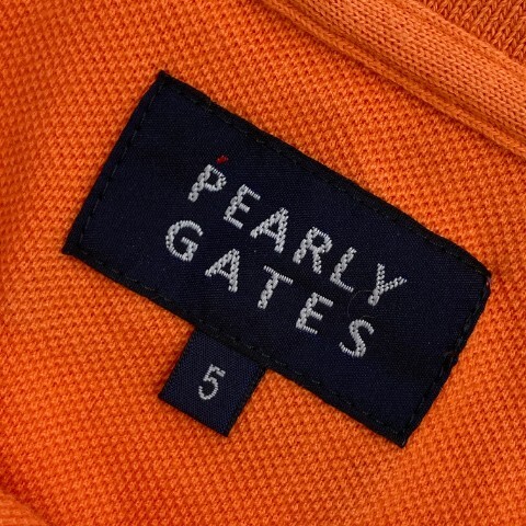 【1円】PEARLY GATES パーリーゲイツ 2022年モデル 半袖ポロシャツ オレンジ系 5 [240101092827] メンズ_画像6