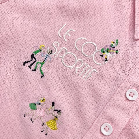 【1円】LE COQ GOLF ルコックゴルフ 半袖ポロシャツ ボタンダウン ピンク系 L [240101093859] レディースの画像4