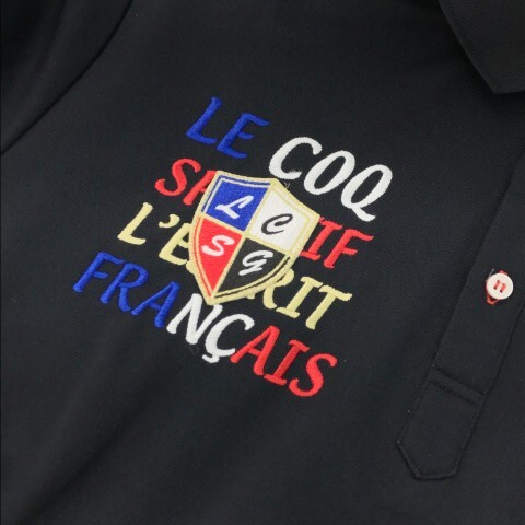 【1円】LE COQ GOLF ルコックゴルフ 半袖ポロシャツ ブラック系 LL [240101099082] メンズの画像4