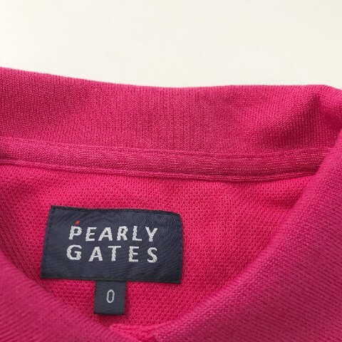 PEARLY GATES パーリーゲイツ 半袖ポロシャツ ワッペン ピンク系 0 [240001792175] ゴルフウェア レディース_画像8