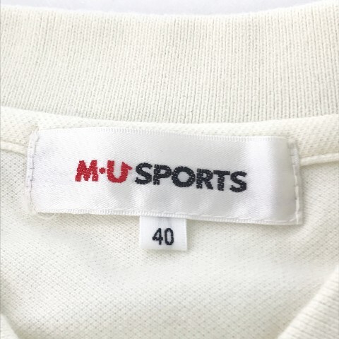 M.U SPORTS エムユースポーツ 半袖ポロシャツ ホワイト系 40 [240001772205] ゴルフウェア レディース_画像5