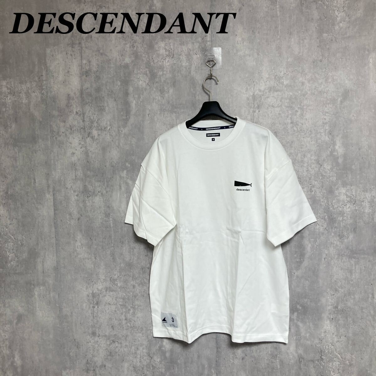 DESCENDANT クジラプリント Tシャツ 3 半袖 白 ホワイト ディセンダント_画像1