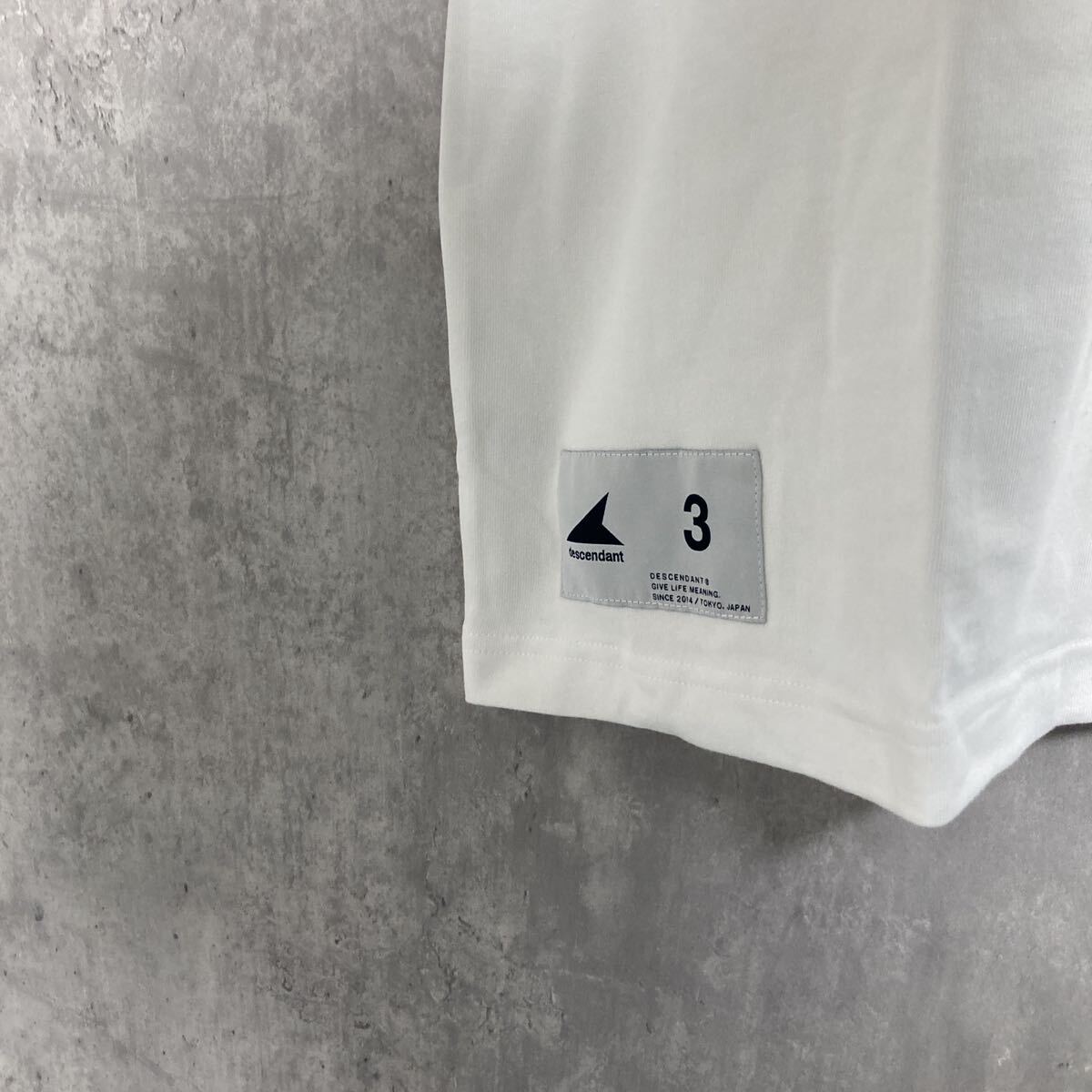 DESCENDANT クジラプリント Tシャツ 3 半袖 白 ホワイト ディセンダント_画像4