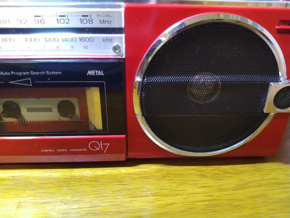 SHARP radio-cassette QT-7R sharp operation goods 