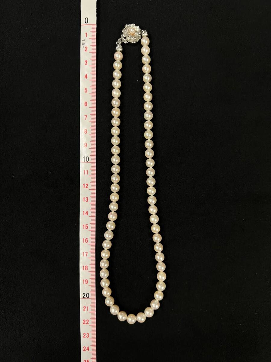 0002-0373 1円出品 パール 真珠 鑑別書 付 含む SILVER 刻印 有 アクセサリー ネックレス 4点 ブローチ 1点 タイピン1点 おまとめ 6点の画像9