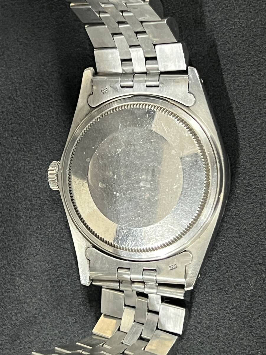 0001-0378 1円出品 ROLEX ロレックス オイスターパーペチュアル デイトジャスト 本体 Ref. 16030 裏蓋 Ref. 16000 自動巻き 傷有り 稼動品の画像4