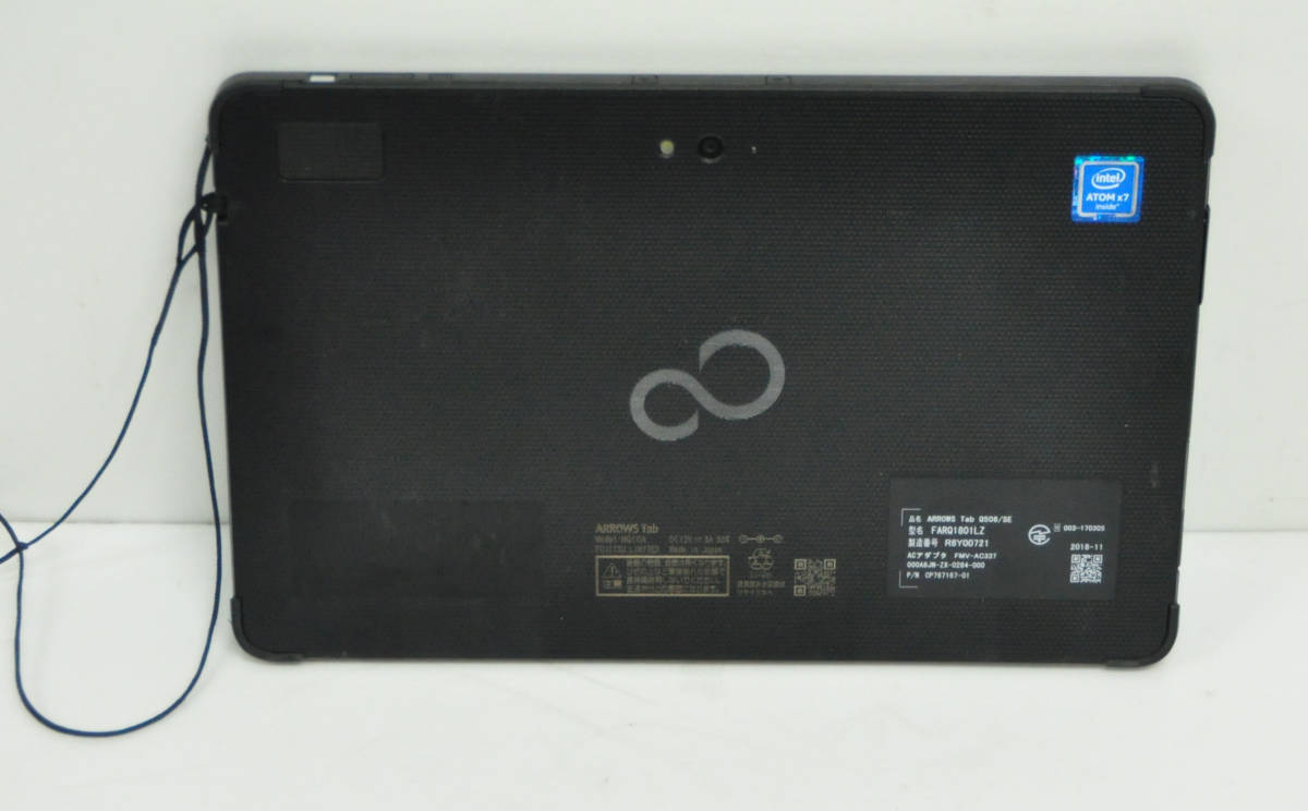 良品 ARROWS Tab Q508/SE Atom Z8550 1.44GHz/ SSD 64GB/ RAM 4GB/ Wlan/ カメラ/ ペン、 クレードル付/ Win10_画像3