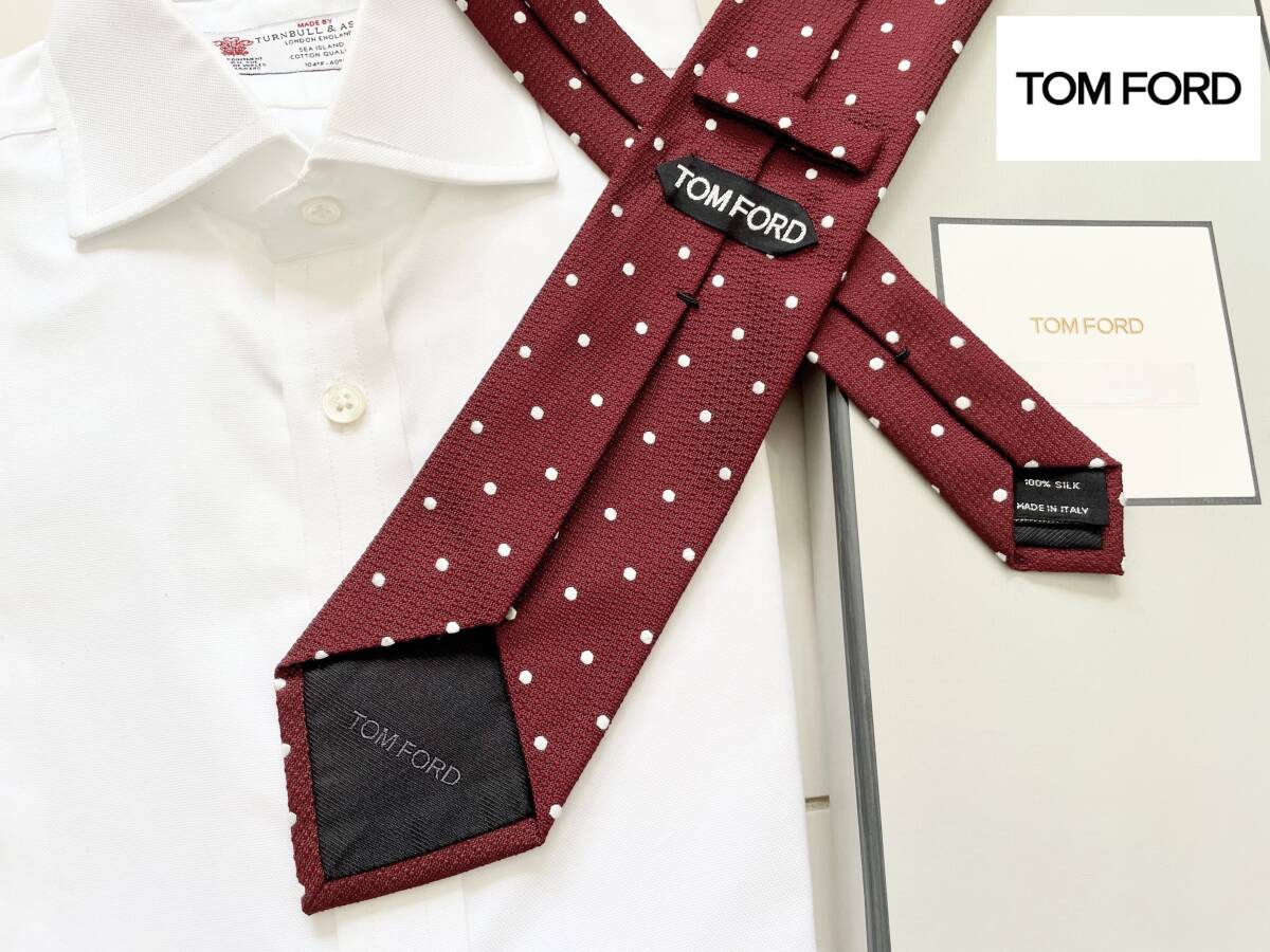 # new goods Tom Ford regular price 3 ten thousand 9,600 jpy Tom Ford permanent standard bar gun ti bordeaux silk Thai necktie suit Brioni Mali nelakiton