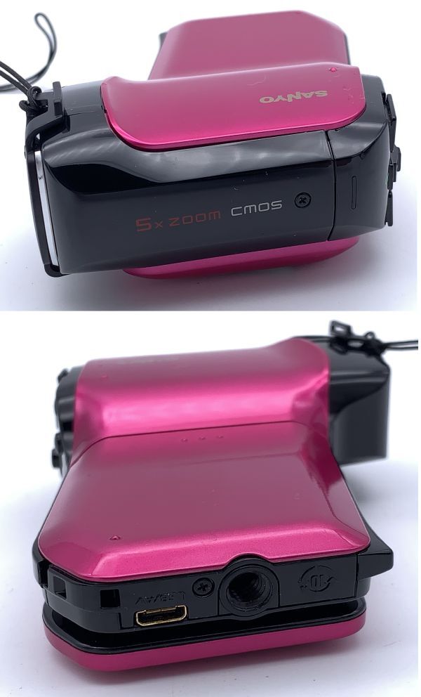 0u1k3bA033 【動作品】SANYO Xacti DMX-CG10 デジタルムービーカメラ ピンク 充電・バッテリー等アクセサリー・箱付き サンヨー