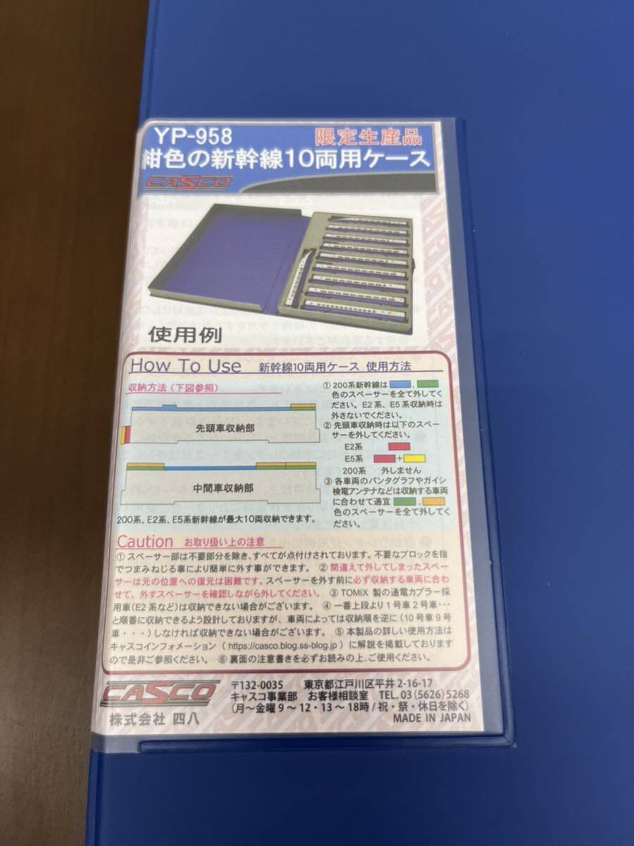  N gauge for vehicle case Kasco YP-958 navy blue color. Shinkansen 10 both for case 