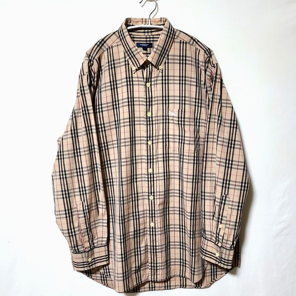 [美品!]バーバリー BURBERRY ノヴァチェック シャツ[XL]総柄 長袖シャツ チェック 長袖 古着 バーバリー