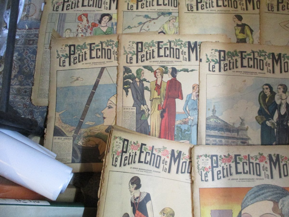 15点 フランス雑貨 le petit echo de la mode ファッション新聞 ビンテージ 1931年、32年 戦前/イラスト 紙モノ ジャンクジャーナル 41807の画像5