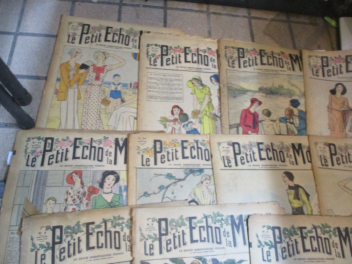 15点 フランス雑貨 le petit echo de la mode ファッション新聞 ビンテージ 1931年、32年 戦前/イラスト 紙モノ ジャンクジャーナル 41807の画像3
