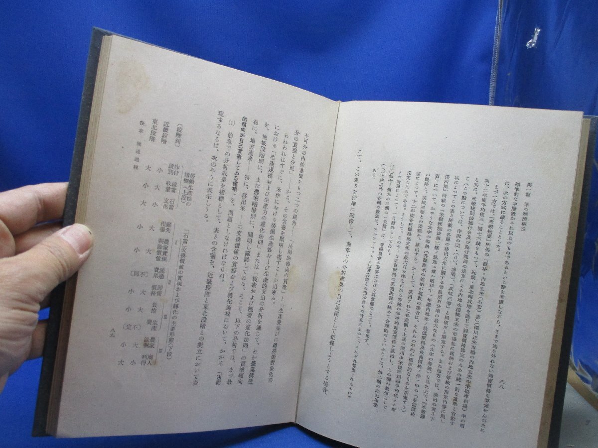 昭和17年 米と繭の経済構造 山田勝次郎 岩波書店　402112_画像3