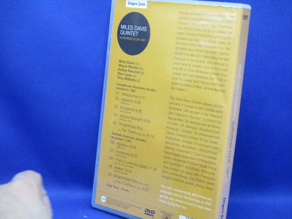 MILES DAVIS QUINTET/European Tour 1967 輸入盤DVD マイケル・デイビス ロン・カーター ウェイン・ショーター ハービー・ハ　90607_画像2