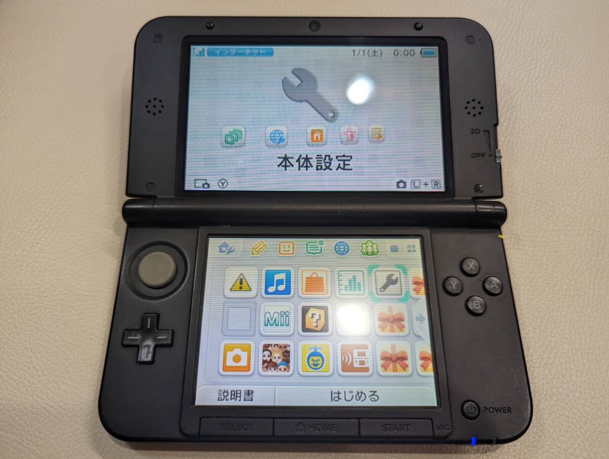 動作品 外箱付き Nintendo 任天堂 ニンテンドー 3DSLL 本体 レッド SPR-001 -N12-の画像4