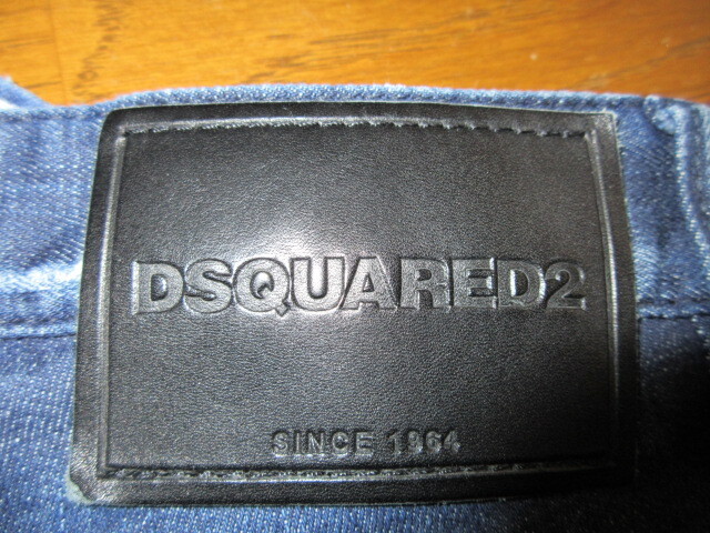 ディースクエアード DSQUARED 21ss ZIP DARK WASH SKATER JEAN　フロント　ジップ ストレッチ　デニム　42　青_画像3